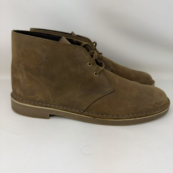Clarks Leather Desert Chukka Ankle Boots Brown Men's Size 9 - Picture 1 of 7